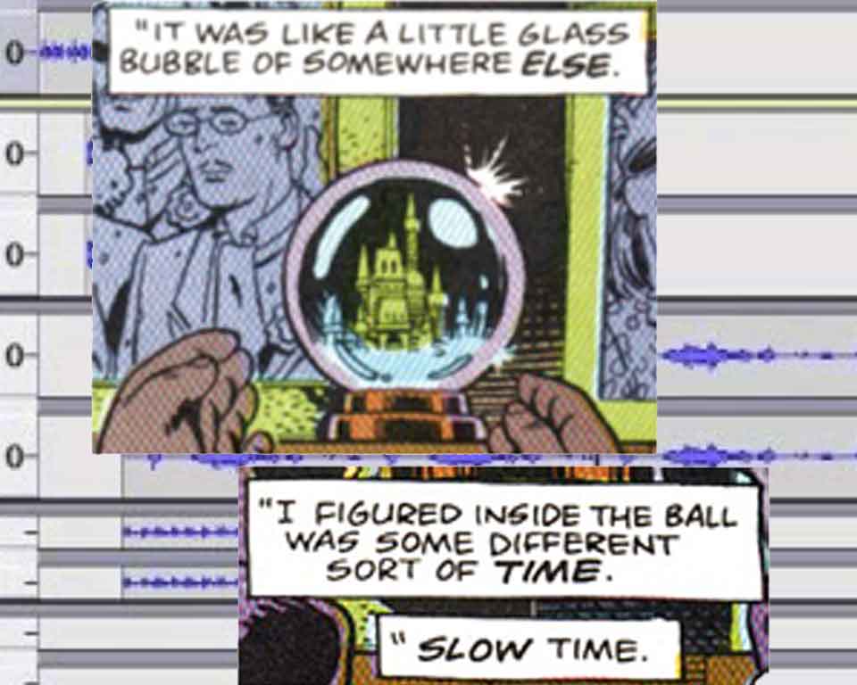 Snow globe, excerpt from Watchmen