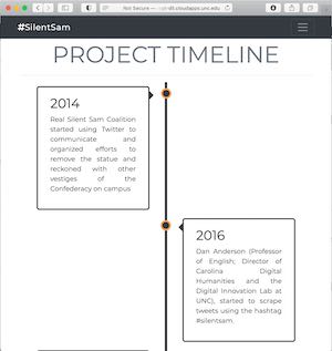 Screen shot of timeline